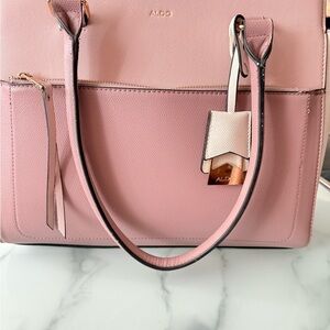 Aldo Pink Tote with Elegant Gold Accents